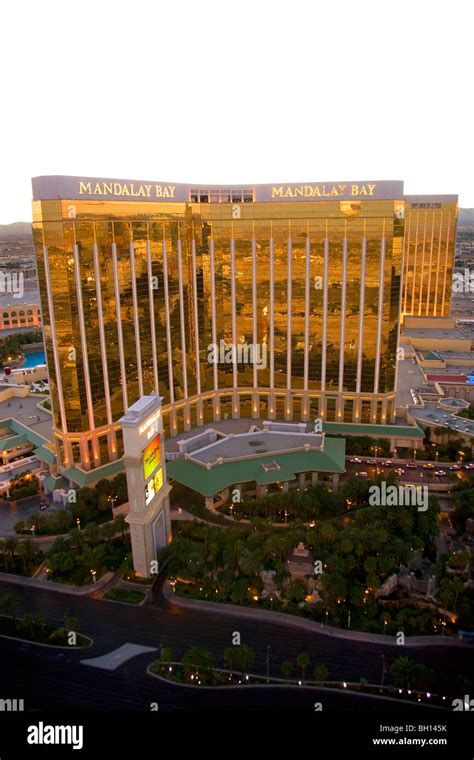 Aerial View Of Mandalay Bay Las Vegas Nevada Stock Photo Alamy
