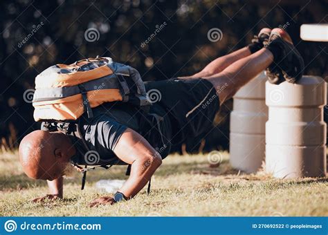 exercise black man and push up for training outdoor and training for