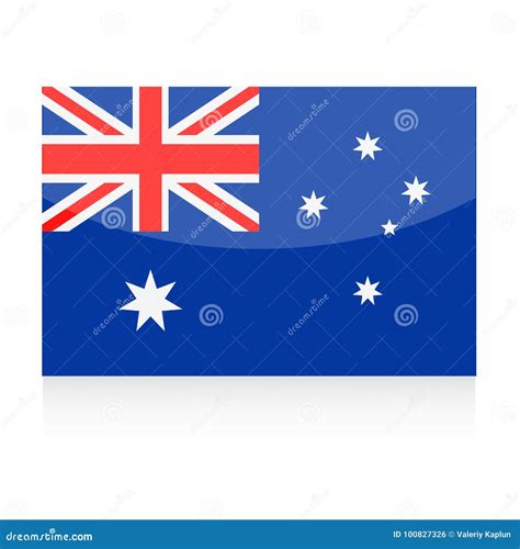Icono Del Vector De La Bandera De Australia Stock De Ilustración