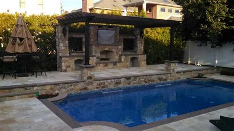 Outdoor Entertainment Living Space With Swimming Pool