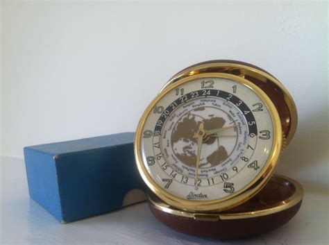 Vintage Linden World Travel Alarm Clock