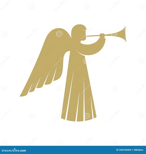 Vector Illustration The Angel With The Trumpet Is God S Herald Stock