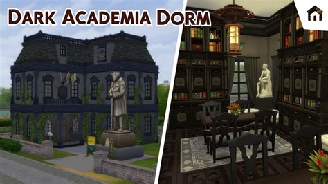 Dark Academia Dorm Die Sims 4 Speedbuild No Cc Youtube