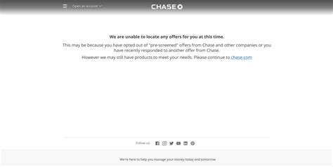 Build a good case for approval before. I can't view pre-approved Chase offers. : CreditCards