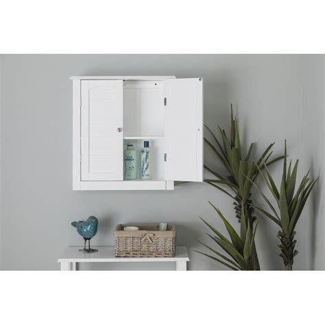 Elegant Home Fashions Sierra 18 In X 20 In X 7 In White Bathroom Wall
