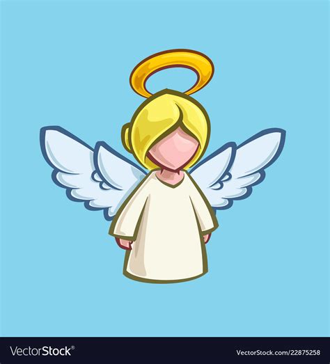 Christmas Cartoon Icon Angel Royalty Free Vector Image