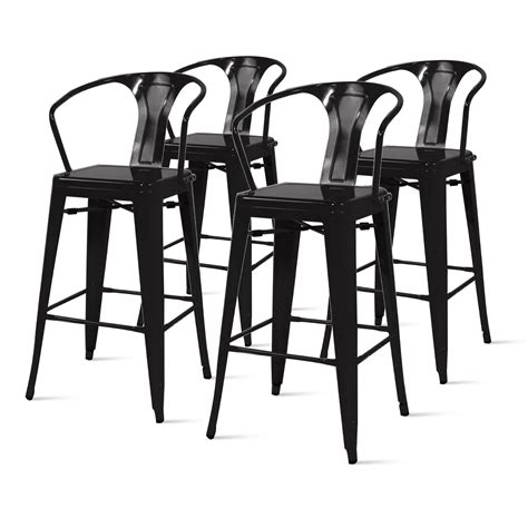 Metropolis Metal Arm Bar Stool Set Of 4 Multiple Colors