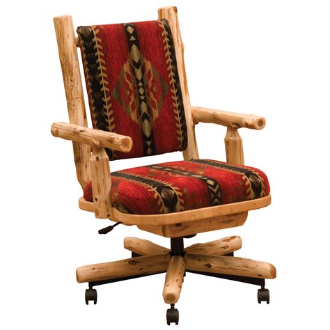 Fully bespoke upholstered in bonded leather. Cedar Log Upholstered Executive Chair