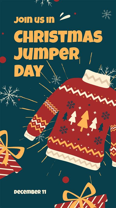 free christmas jumper day whatsapp post template