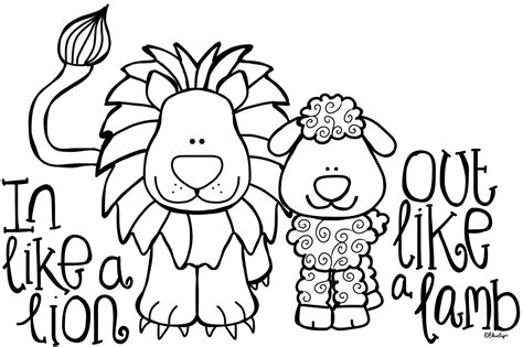 Lion And The Lamb Printable Coloring Pages