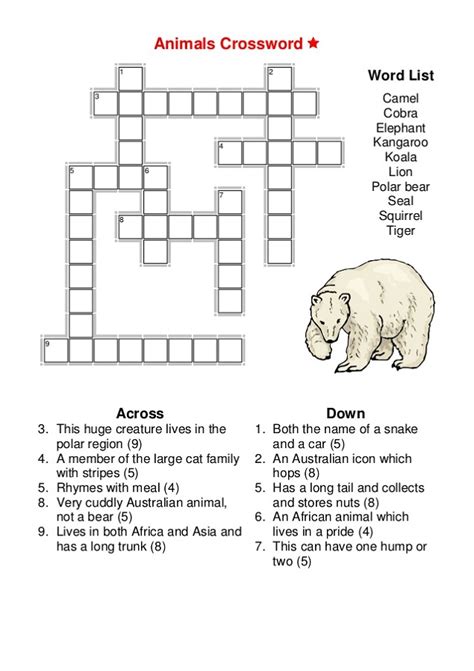 You have my permission to share and print the crosswords for any purpose except sell them. Very Easy Crossword Puzzles for Kids | Activity Shelter