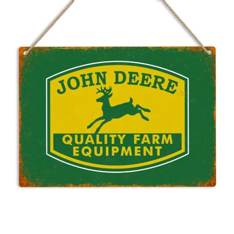 John Deere Farm Equipment Retro Metal Sign Tin Plaque Man Cave Pub Bar