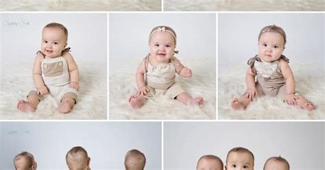9 Month Old Triplet Studio Photo Session Winnipeg Baby Photographer