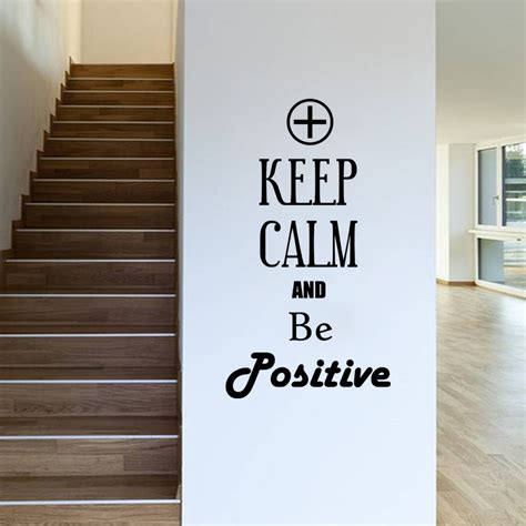 Stickers Muraux Keep Calm Sticker Keep Calm And Be Positive