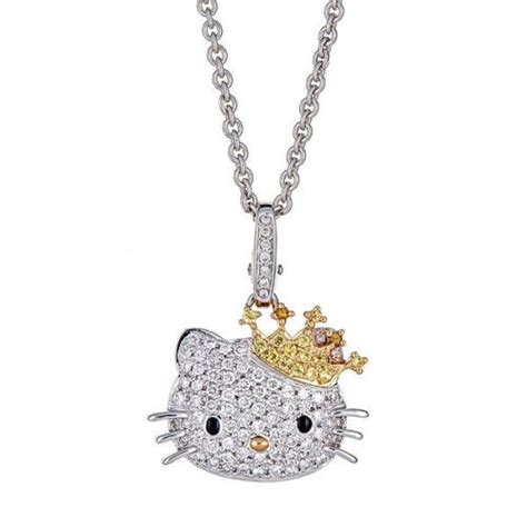 Kimora Lee Simmons Hello Kitty Diamond And Sapphire Necklace