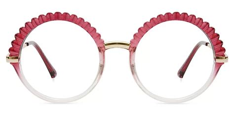 95791 Round Purple Eyeglasses Frames Leoptique