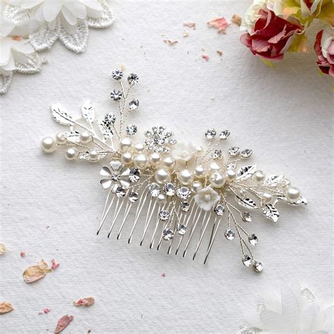 Allegra Crystal Silver Hair Comb Lola And Alice