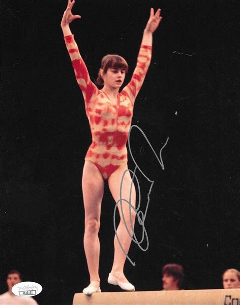 Nadia Comaneci Signed 8x10 Photo Olympic Gold Medalist Gymnast Romania