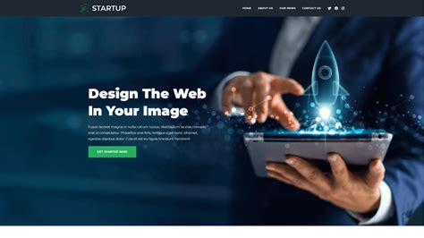Wordpress Template For Web Design Ocean Startup Demo