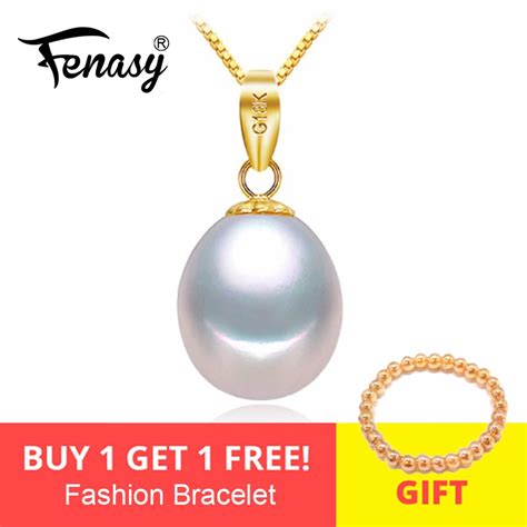 Fenasy 18k Gold Peandant Pearl Jewelry Necklaces And Pendant For Lovers