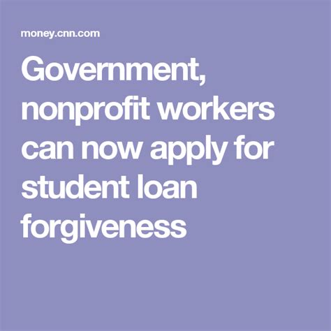Government Nonprofit Workers Can Now Apply For Student Loan