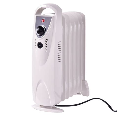 Portable 700w Electric Oil Filled Radiator Heater Thermostat Room