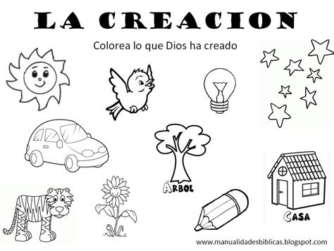 10 Dibujos Para Colorear De La Creacion De Dios Para Niños