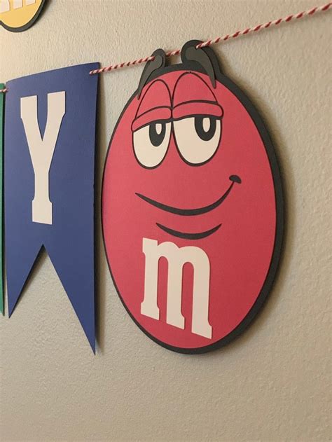 Mandm Candy Themed Happy Birthday Banner M And M Candy Etsy Candy