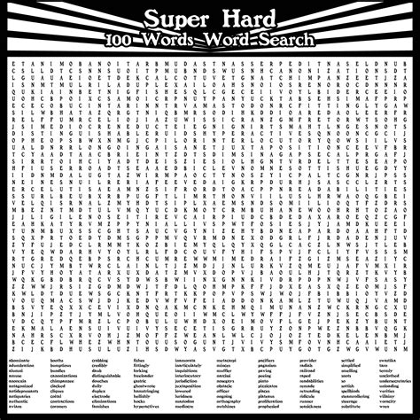 Super Hard Word Search Word Search Printables Free Printable Word