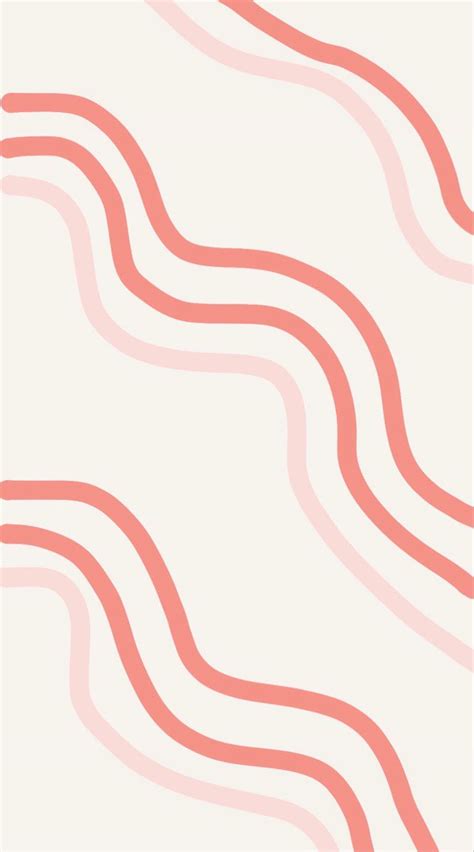 Pink Wallpaper Aesthetic Wavy Lines Wallpaper Preppy Wallpaper
