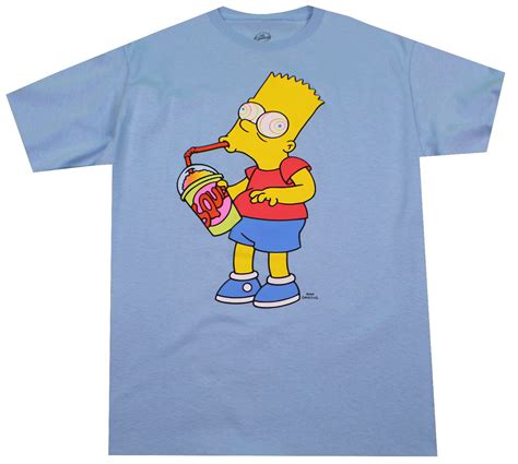 The Simpsons Bart Simpson Hypnotized T Shirt Pale Blue Retro Tv Show S