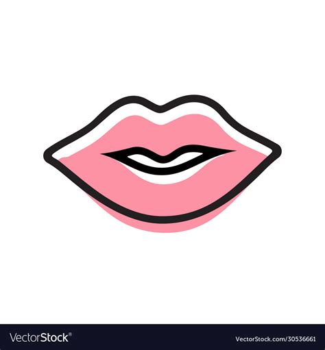 Lips Logo Icon Design Mouth Symbol Royalty Free Vector Image