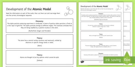 Atomic Theory Timeline Worksheet Answers Beyond Secondary