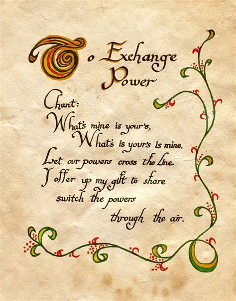 To Exchange Power By Charmed Charmed Book Of