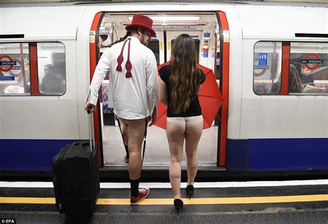 No Pants Subway Ride Day Has Travellers In Their Underwear In 60 Countries Daily Mail Online