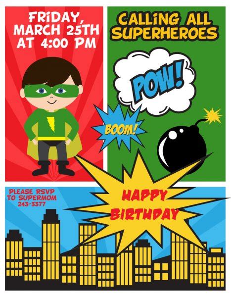 Girl Superhero Party Invitations Superhero Birthday Party — Stock Vector © Miobuono12 63392039