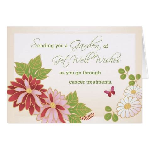 Cancer Treatments Get Well Wishes Flowers Greeting Card Zazzle