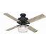 Hunter 52 Brunswick Natural Iron Ceiling Fan With Light Kit And Remote 