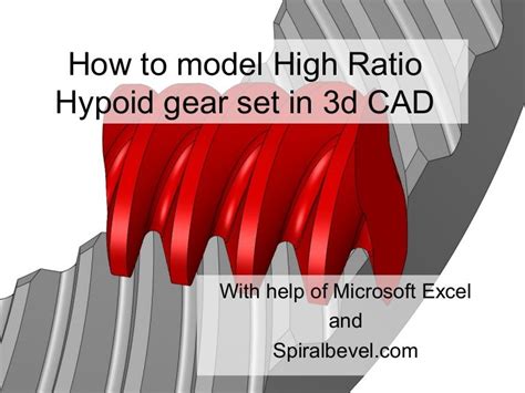 How To Model High Ratio Hypoid Gear Set