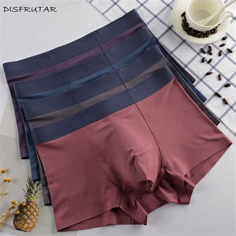 Luxury Ultra Thin Modal Cotton Boxers Soft Boxer Men Breathable Stripe Smooth Boxer Solid Mens