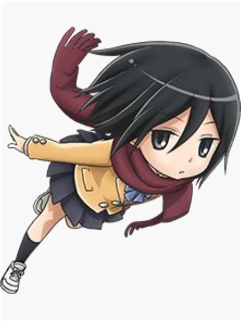 Chibi Mikasa Attack On Titan Aot Sticker For Sale By Eidlike