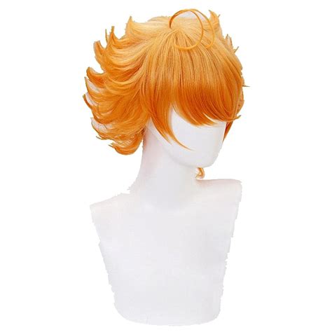 Moonlee Anime The Promised Neverland 63194 Emma Orange Short Curly Cosplay Wig