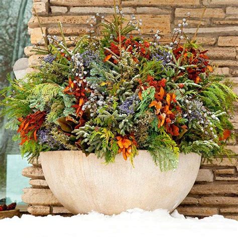 46 Perfect Outdoor Winter Planters Ideas Pimphomee Winter Planter