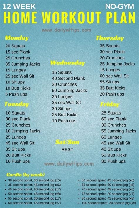 Home Workout Plans For Beginners Weight Loss Tips