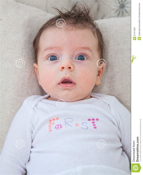 Portrait Of 2 Months Old Baby Boy Stock Image Image Of Childhood