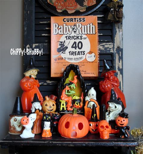 Chippy Shabby Vintage Halloween Gurley Candles