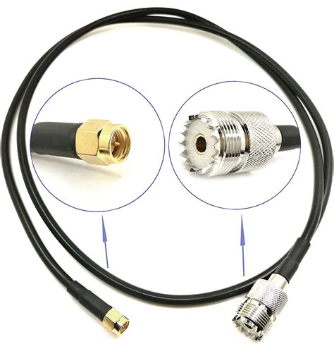 RF LMR Pigtail Low Loss Cable SMA Male To UHF SO Female Coaxial