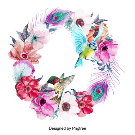 Hand Painted Flowers And Birds Design, Hand Painted ...