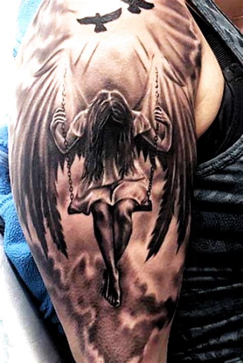 Warrior Angel Tattoo Design The Best Half Sleeve Tattoo Designs You