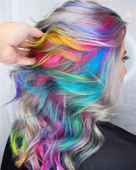 Pastel And Hidden Rainbow Hair Color Ideas For 2018
